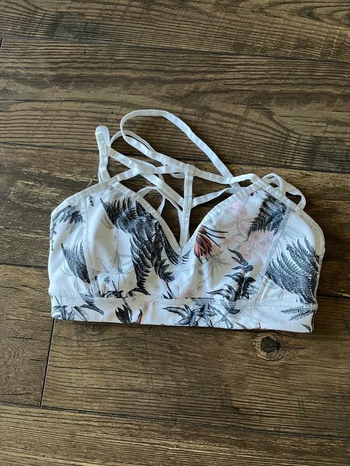 Zella Inner Strength Sports Bra White Floral & Matching Pink Tank Top Size Small - Image 3 of 4