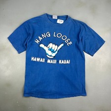 VINTAGE 80s Hang Loose Hawaii Surfing T-Shirt sz XS-S Men Adult