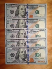 $500 CASH 5 One Hundred Dollar Bills Series 2009 2013 2017 CHEAPEST ON EBAY!!