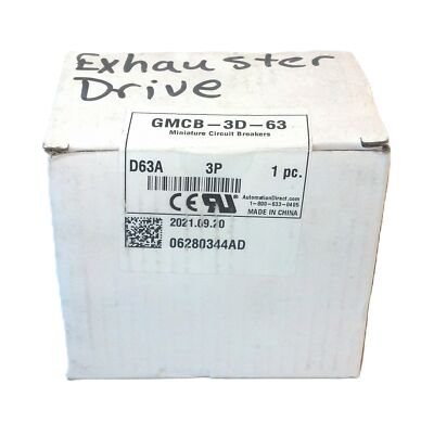 AutomationDirect GMCB-3D-63 277 V AC 125 V DC 63 A Mini Supplementary Protector