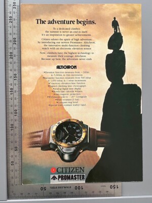 Citizen Promaster Altichron Original 1989 Vintage Watch Advert Werbung Reklame