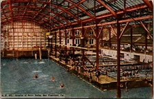 Vintage Postcard Interior of Sutro Baths, Ban Francisco, CA JQ5