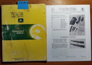 1979 John Deere 111 Owners Manual