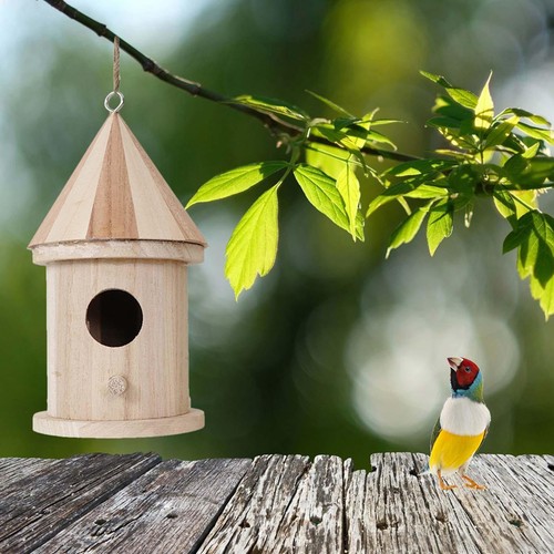 Hummingbird House Wooden DIY Bird House Outdoor Garden Patio Hanging Decor - Picture 4 of 14