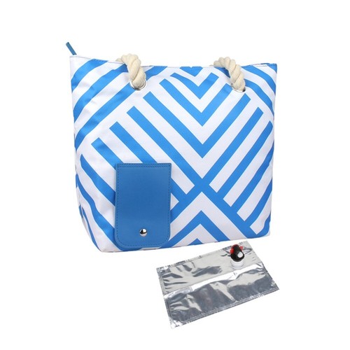 Outdoor RedWine Dispenser Tote Bag Wine Tote with Hidden Insulated Compartment - Picture 12 of 13