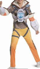 Overwatch Deluxe Tracer Child Girls JUMPSUIT Costume Medium 7-8