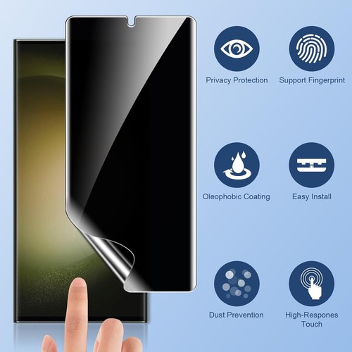 Anti-Spy Privacy Hydrogel Screen Protector For Samsung Galaxy S23 Ultra Plus S22 - Picture 4 of 8