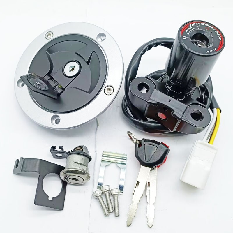 Ignition Switch Lock Gas Cap Set Lock Key For Kawasaki ZX636 Ninja