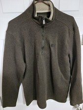Men's GH Bass Co. Sweater 1/4 Zip Brown Medium