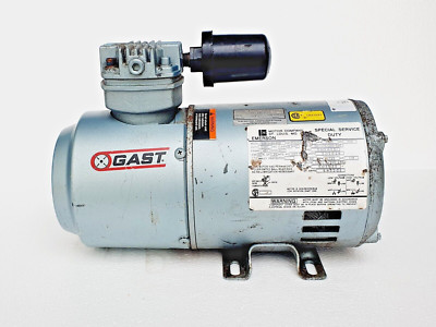 GAST 1HAE-10-M223X Vacuum Pump / Air Compressor with 1/4 Hp Motor 110/240 Volt#1