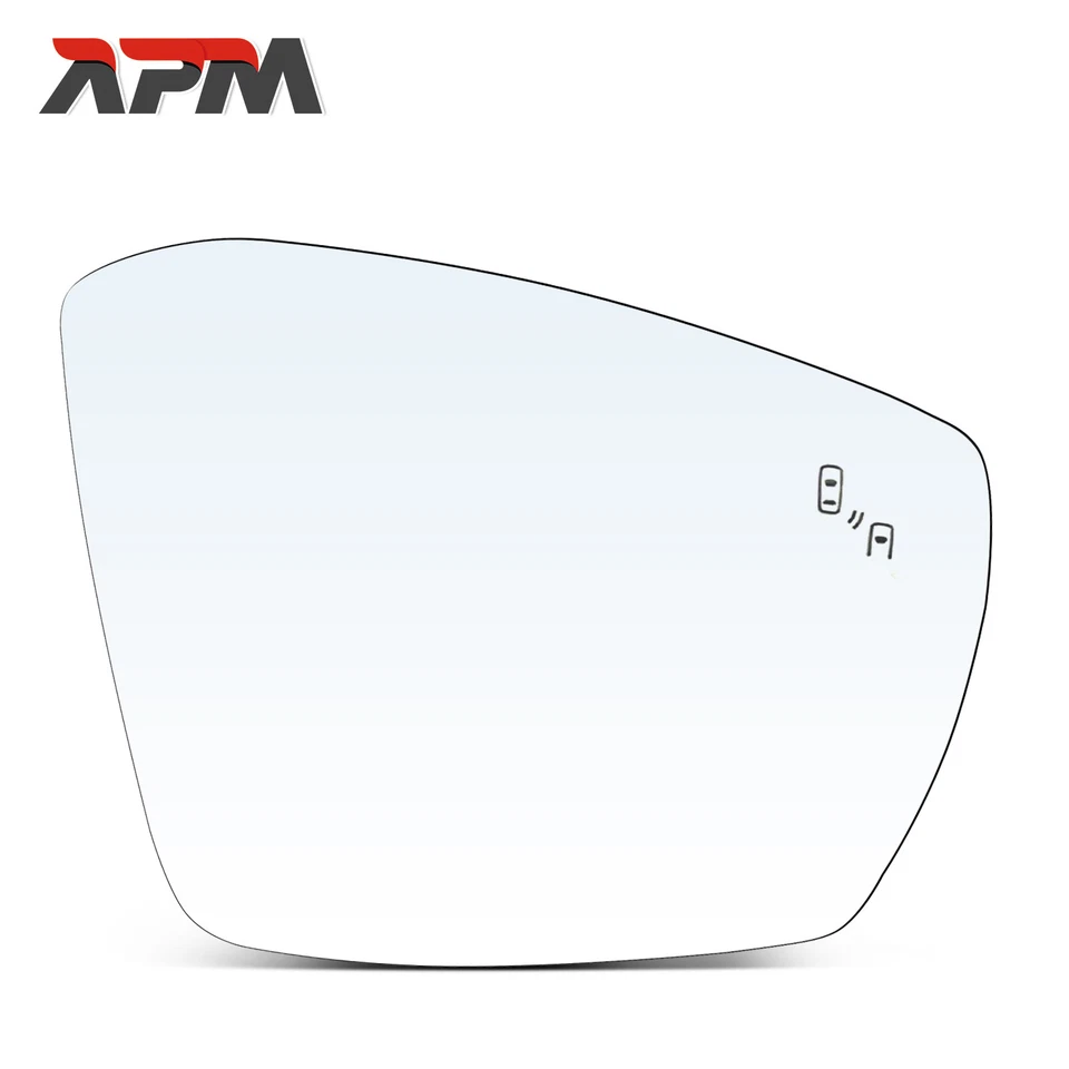 Spiegelglas Rechts Konvex mit totem Winkel Elektrisch Klar für VW T-ROC A11 D11