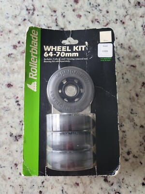 Vintage Rollerblade 1993 Black Wheel Replacement Kit Size 64mm-70mm Sealed New