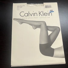 CALVIN KLEIN CONTROL TOP PANTYHOSE - C - IVORY - MATTE ULTRA SHEER 620