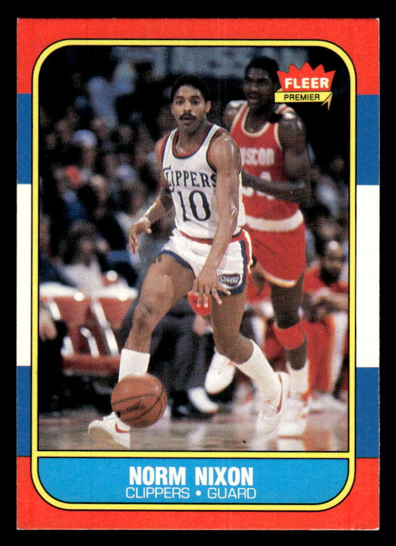 1986 FLEER NORM NIXON LOS ANGELES CLIPPERS #80 EX X9180
