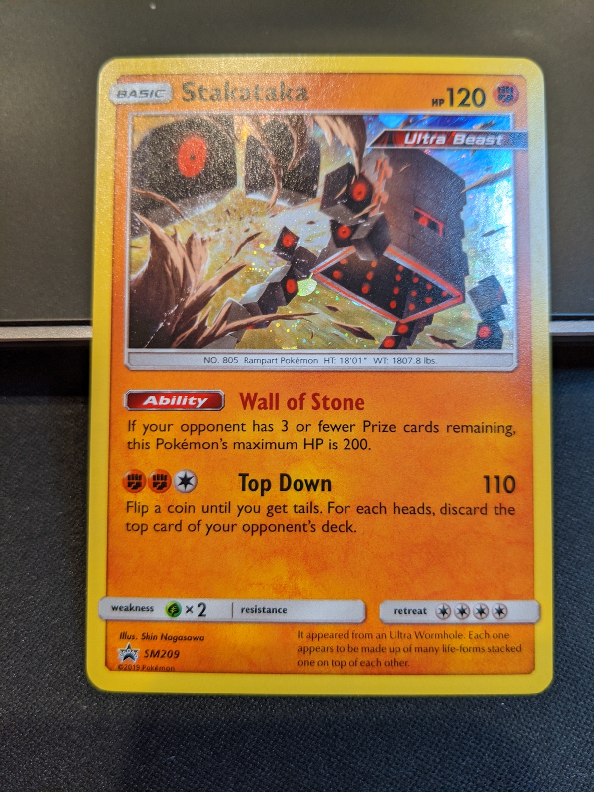 Stakataka SM209 Promo - Pokemon Card Holo Rare Near Mint