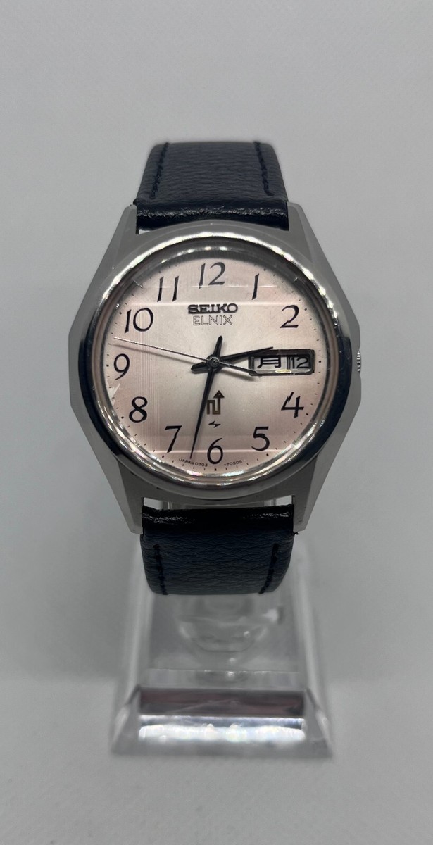 時計 SEIKO ELNIX Vintage Seiko ELNIX Ref-0703-7110 Electronic Men's Quartz With Day