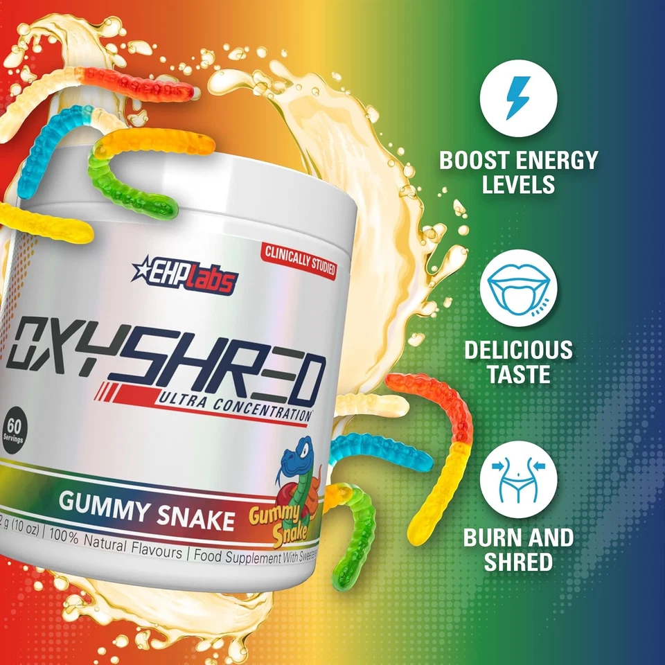 Polvo Pre Entrenamiento Oxyshred - Serpiente Gomosa  Foto 4 de 4