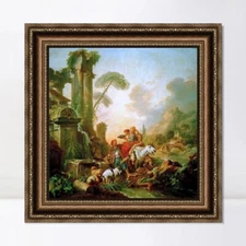 Framed Canvas Giclee Print Series#098 by Francois Boucher Wall Art Home Decor