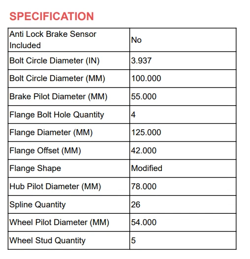Cojinete y buje de rueda delantera MOOG para Toyota Prius 2005 2006 2007 2008 2009 4x4 Foto 3 de 4