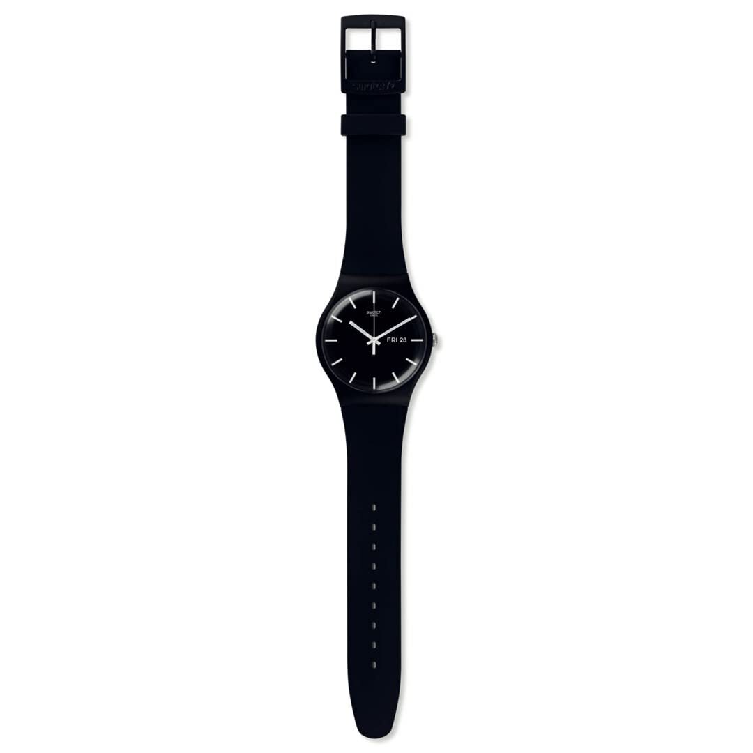Swatch MONO BLACK ブラック アナログ時計 Amazon.com: Swatch New Gent BIO-SOURCED Mono Black Again