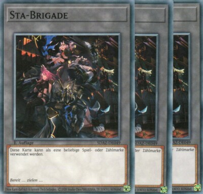 yugioh 3x STA-Brigade SDAZ-DE049 COMMON 1AUFLAGE DEUTSCH