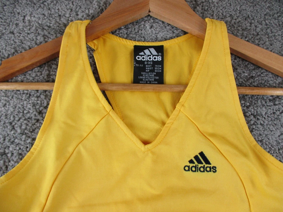 Adidas Sports Bra/Top 8-XS Yoga/Athleisure/Gym/Run Yellow Pull-Over Stretch - Image 2 of 4