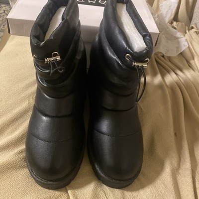 Bamboo Boots Frozen-83 Style Womens 8.5 Ankle Bootie Black Pu New With Box