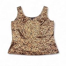 Vintage Y2K Leopard Print Tank Top with Zipper