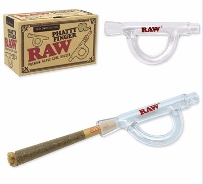RAW Rolling Papers PHATTY FINGER - PREMIUM GLASS CONE HOLDER- LIMITED EDITION