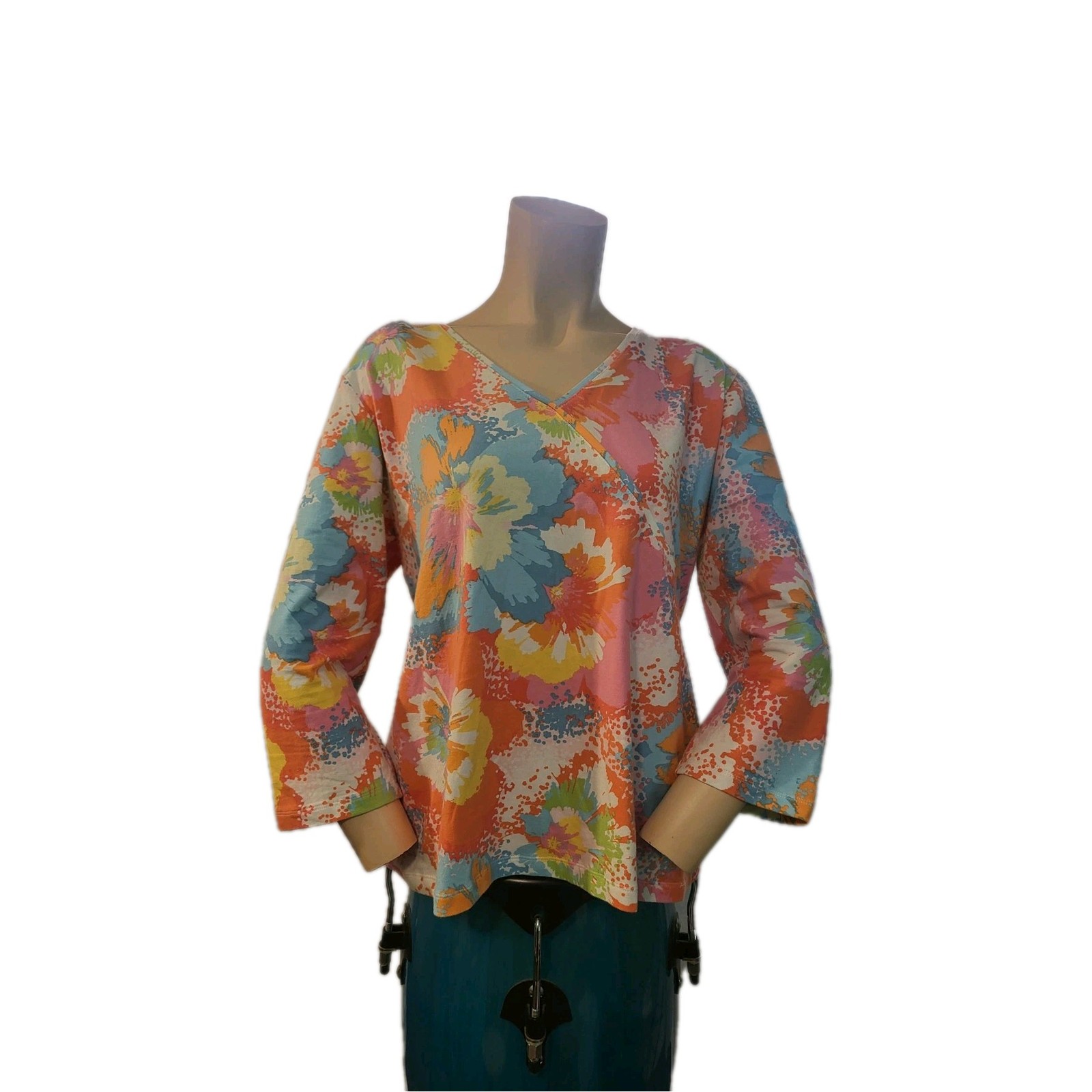 Ruby Rd Women's Flora Strip BlouseLadies Casual B… - image 1