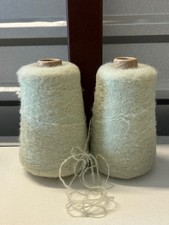 Lot 2 Cone Spool 2 NOVELTY Baby Alpaca Wool Yarn w/Nylon 1lb 4oz 588gr 5019 C