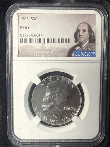 1962 Franklin Half Dollar NGC PF 67 - Proof 90% Silver - Great Luster