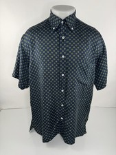 MARIANO RUBINACCI / BERGDORF GOODMAN Italy - SILK Mens Geometric L Shirt