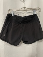 Lululemon Women s Black Athletic Running Shorts Size S Drawstring 2.5"