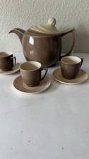 Branksome Pixie Brown Sahara Tea Pot with 3 cups & Saucer