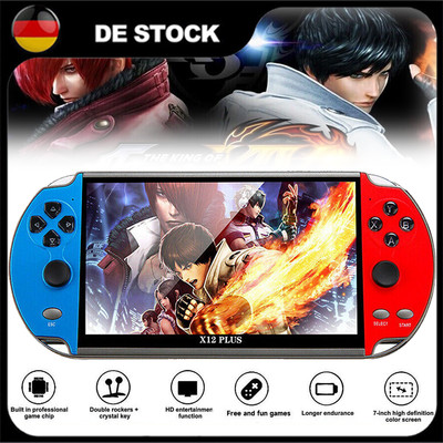 X12 plus Handheld Spielkonsole 1000 Spiele 16GB 7'' MP5 Video Retro Game Console
