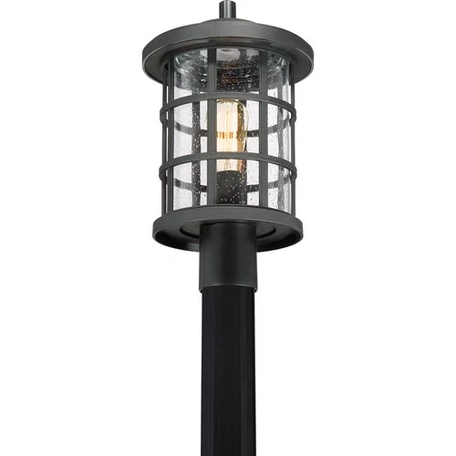 Quoizel CSE9010EK Crusade 17.25" Outdoor Lantern Post in Earth Black - Picture 5 of 5