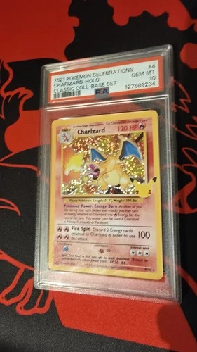 2021 POKEMON CELEBRATIONS CLASSIC COLLECTION #4 CHARIZARD-HOLO PSA 10
