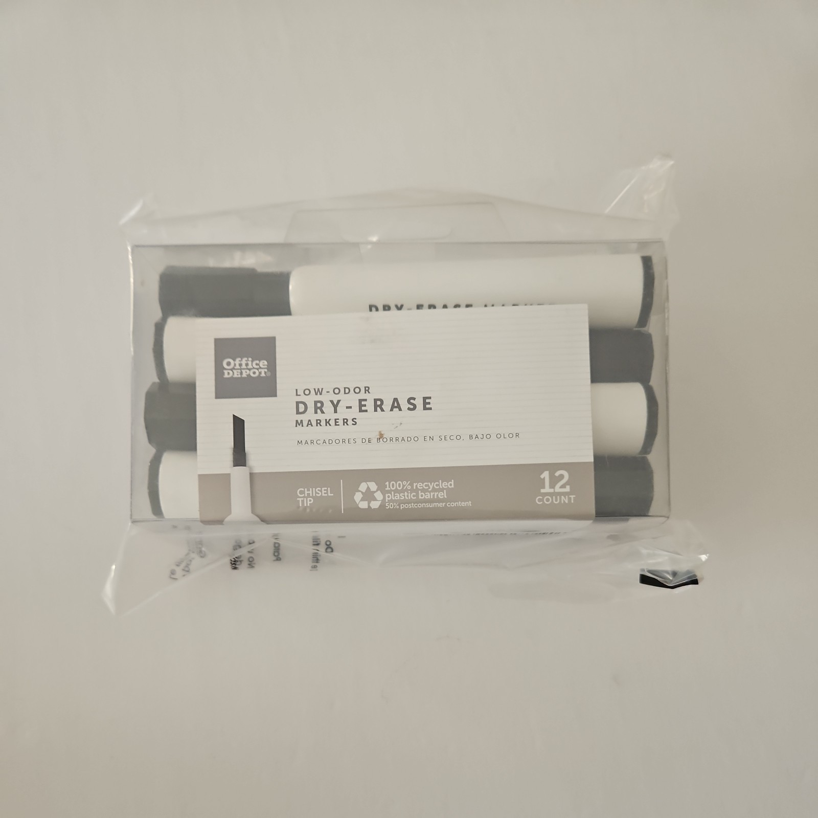 Office Depot Low Odor Dry Erase Markers Chisel Point 1 pack of 12  black.