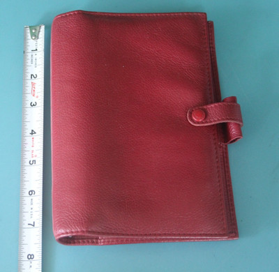 RUBY RED FILOFAX KENSINGTON PERSONAL ORGANIZER  7.5X5.5 DELUXELEATHER