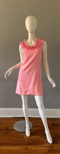 Vintage 60s Pink TWIGGY Ruffle Go-Go MOD Mini Party Dress XS/S, $84 - Photo 5