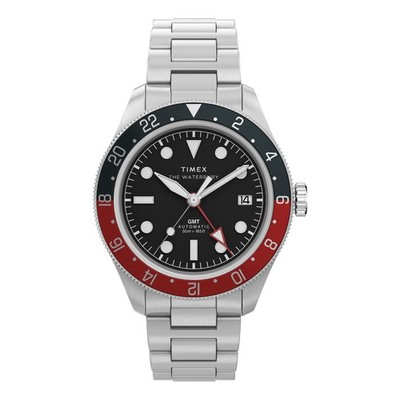 Timex Waterbury Heritage Automatic GMT 42mm Edelstahlarmbanduhr TW2Y60600