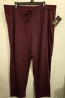 Athletic Works Women's XXL 20 Core Knit Pants PLUM PURPLE Stretch Waist #10726