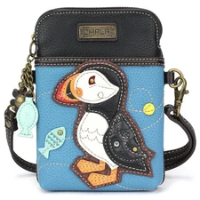 CHALA PUFFIN Cellphone Crossbody Purse Convertible Adjustable Strap Blue NWT