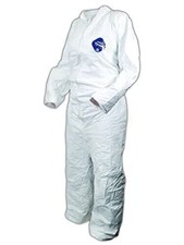 DuPont Tyvek Disposable Coveralls with Zipper Front, 25 Coveralls, White,...