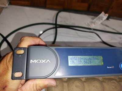 MOXA NPort 5610-16 16-Port RS-232 Device Rackmount Serial Server Tested BZX