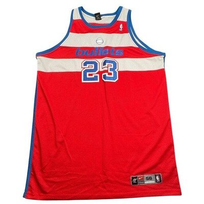 Michael Jordan 23 Washington Bullets Nike Jersey Mens 56 Red Throwback NBA Retro