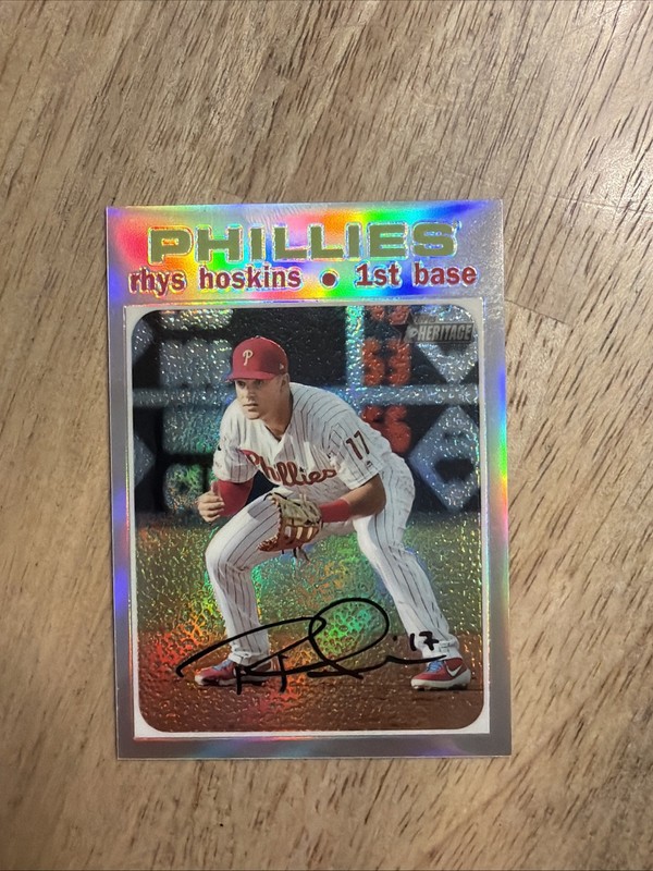 Rhys Hoskins 2020 Topps Heritage #THC-490 Chrome Refractor /571 Phillies