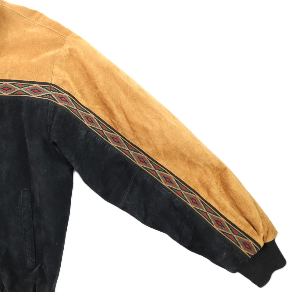 Chaqueta Abrigo CRIPPLE CREEK US Para Hombre L Marrón Gamuza Cuero Suroeste Western Foto 4 de 4