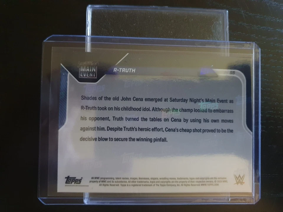 2025 WWE Topps Now #55 R-Truth - Faces Childhood Idol In High-Stakes Clash - Image 3 of 4